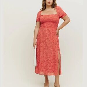Reformation Inka Dress in Red